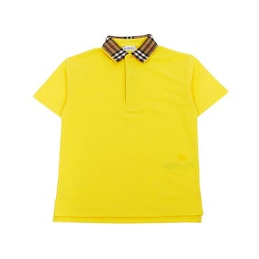 버버리 키즈 체크 카라 반팔티셔츠 JOHANE CHECK 8078571 A3784 (성인착용가능)