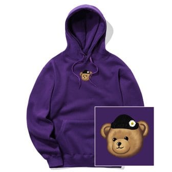 트립션 BEANIE BEAR LOGO 후드티 - 퍼플