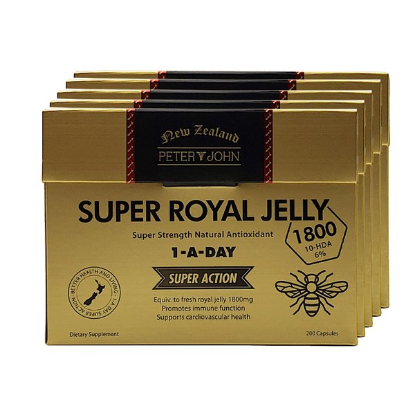 뉴질랜드 피터앤존 슈퍼 로얄젤리 1800 200캡슐 5개