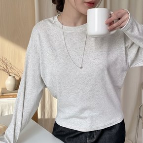 여성 가오리핏 라운드넥 간절기 모달 긴팔 티셔츠