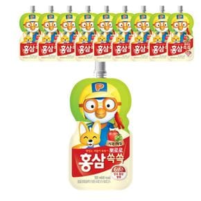 뽀로로 홍삼쏙쏙 사과매실 100ml X 10개 홍삼주스 어린이