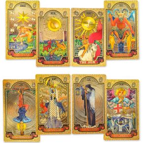 미국 신년 타로카드 KIINO 78 Gold foil Tarot Cards with Guide Book Deck for Beginners and P