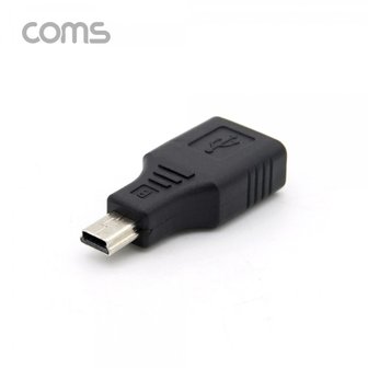 엠지솔루션 [BT682] Coms USB Mini 5Pin 변환 젠더 USB-A(F)