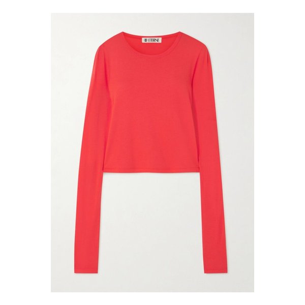 에턴 롱 슬리브 베이비 티 코튼 모달 혼방 저지 티셔츠 레드 1647597357471775