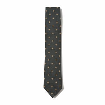 커스텀멜로우 green flower dot pattern tie_CAAIX24111GRX