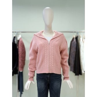 듀엘 [파주점] 꽈배기 조직 니트 집업 가디건 L261KSL002