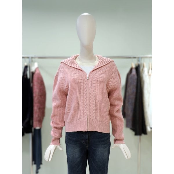 [파주점] 꽈배기 조직 니트 집업 가디건 L261KSL002