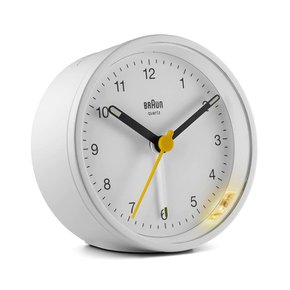 브라운 무소음 미니탁상시계 BC12W 라이트.스누즈알람 BRAUN 정품