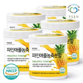 파인애플 농축 분말 가루 200gx5통 필리핀 파인애플파우더 과일 주스 에이드