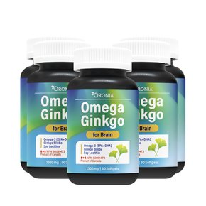 캐나다 오로니아 오메가 징코 Omega Ginkgo 90소프트젤 5개