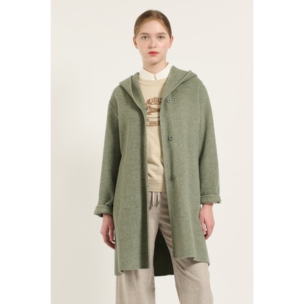 [여주점] 숄 후드 핸드메이드 코트 B4DAH863