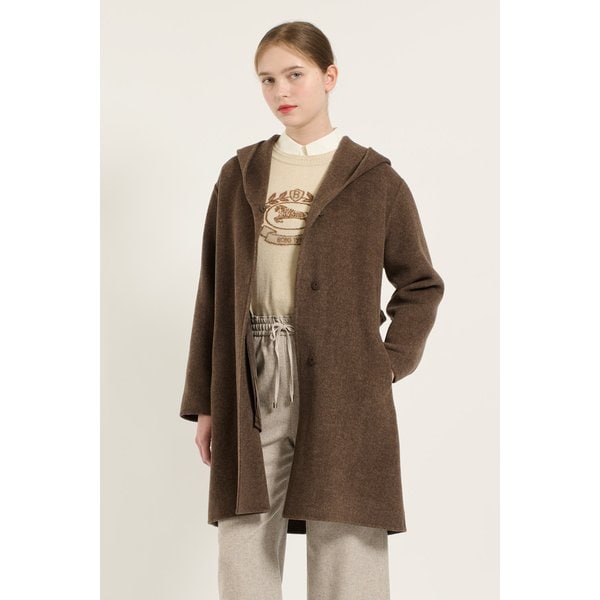 [여주점] 숄 후드 핸드메이드 코트 B4DAH863