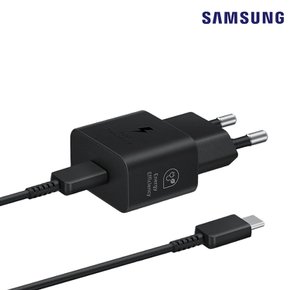 삼성정품 25 W PD 충전기 절전형 (USB C to C 케이블 포함) EP-T2510X N 블랙