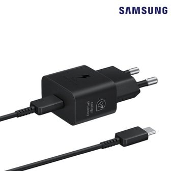 삼성 정품 25 W PD 충전기 절전형 (USB C to C 케이블 포함) EP-T2510X N 블랙