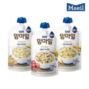 맘마밀 안심밥상 15개월 3종 140g 혼합 구성 총 10팩 (소고기4+...