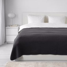 IKEA SSG_보렐드 베드스프레드 다크그레이 230x250cm 면100%