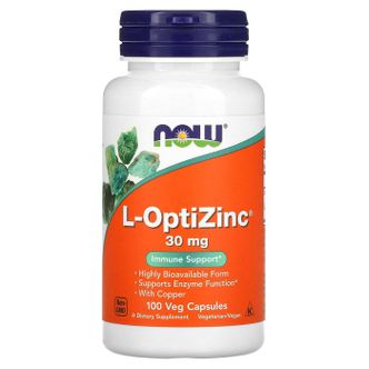 나우푸드 L-OptiZinc 30 mg 100 식물성 캡슐