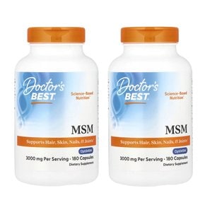 MSM 식이유황 옵티 엠에스엠 OptiMSM 180캡슐 X 2통
