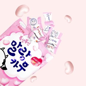 롯데제과 대용량 말랑카우 츄잉캔디 158g / 딸기우유맛_