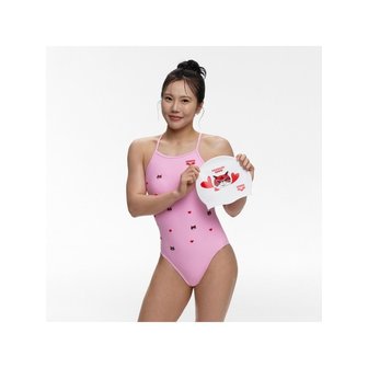 아레나 셔레이드쇼 여성 원피스 싱글 크로스 스트랩백 A6SL1LO12PNK