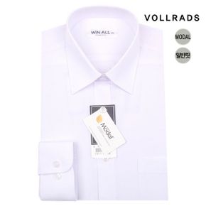 폴라츠VOLLRADS 모달 흰색 솔리드 긴팔 일반핏셔츠HCVD141HC_P316894734