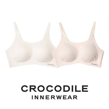감탄브라 [크로커다일]감탄브라 소프트핏쉘론 스트랩패드일체형 브라2종 오트밀 라이트베이지 CDWBR5M0910