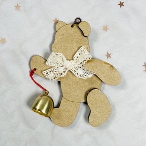 행운곰 우드 나무 도어벨 만들기 diy 인테리어 장식 소품 KIT