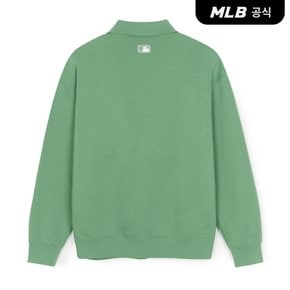 [코리아공식] 베이직 스몰로고 기모 반집업 맨투맨 NY (L.Khaki)