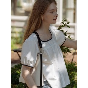 Square neck shirring blouse(5color)