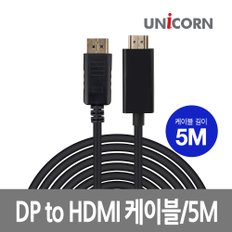 DTH-5.0M DP to HDMI케이블 DP변환케이블 4K지원