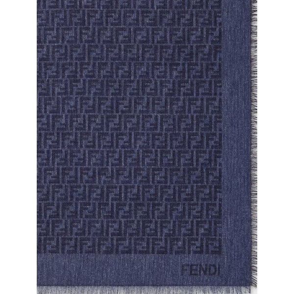 여성 스카프 FF 코튼 앤 울 숄 FXT069 AWEWF0RU7 데님 /12