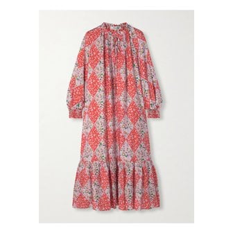 다이앤본퍼스텐버그 포티나 프린트 보일 미디 드레스 레드 1647597331765888