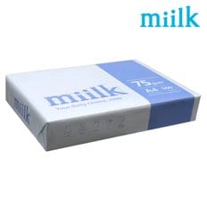 밀크 A4 복사용지(A4용지) 75g 500매 1권