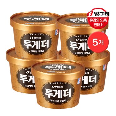 빙그레 [G] 빙그레 투게더 바닐라 오리지널 900ml 5개 / 아이스크림