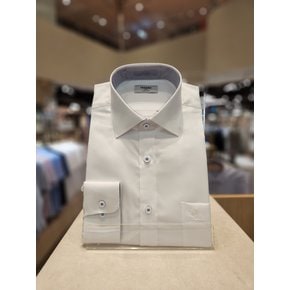 [일반핏 ]착용감이 편한 CP새틴 솔리드 흰색색상 긴팔셔츠 (RMFSG0002-WH)