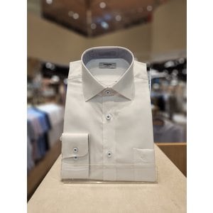 레노마 [일반핏 ]착용감이 편한 CP새틴 솔리드 흰색색상 긴팔셔츠 (RMFSG0002-WH)