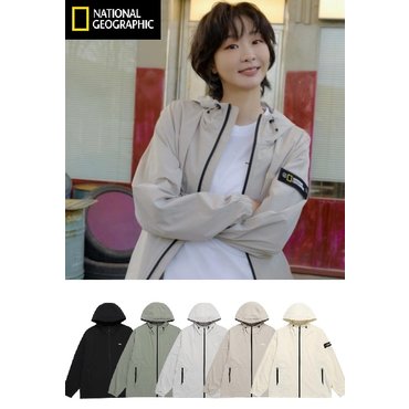 내셔널지오그래픽 N242UFT142 남녀공용 데일리 경량 우븐 스트레치 바람막이