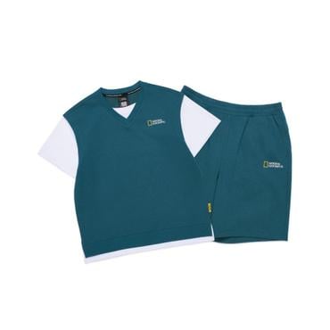 내셔널지오그래픽키즈 K252UPB020 컬러블럭 5부 상하 SET GREEN