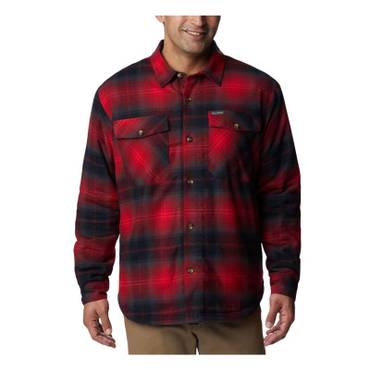 이스퀘어 5086792 Columbia Sprague Springs Mens Flannel Sherpa Lined Button-Down Shirt