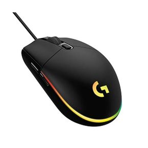 미국 로지텍 G 마우스 Logitech G203 Wired Gaming Mouse 8000 DPI Rainbow Optical Effect LIGH