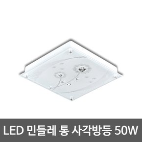 LED방등 민들레 유리방등 50W 사각방등 삼성칩 방조명 LED조명 LED등