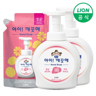 라이온 아이깨끗해 핸드워시 용기 490ml 2개+리필 450ml 1개