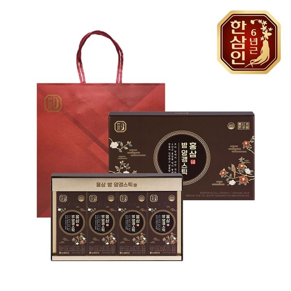 [농협홍삼] 한삼인 홍삼 밤양갱스틱 30g 20포+쇼핑백