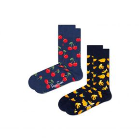 4269943 Happy Socks Assorted 2-Pack Classic Fruit Jacquard Cotton Blend Crew