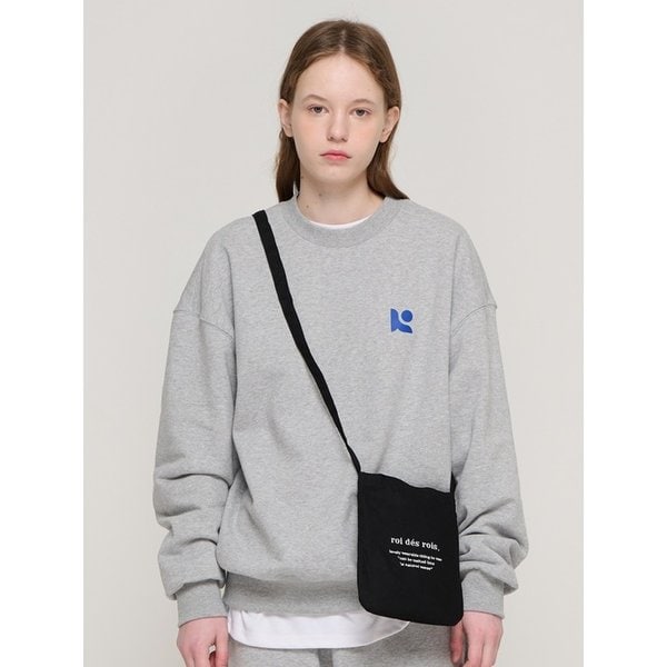 플랫 투 핸들 미니 토트 크로스백 (블랙)