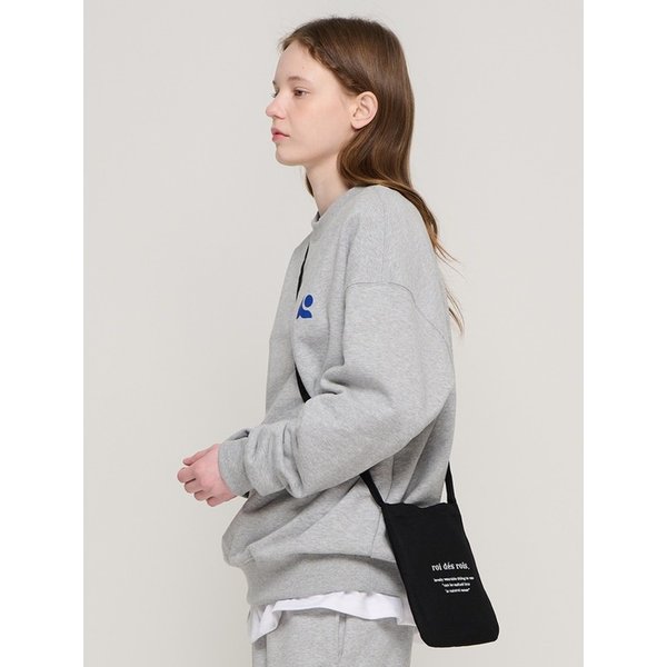 플랫 투 핸들 미니 토트 크로스백 (블랙)