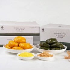 당일생산 쫀득한 쑥+호박인절미 2kg(20개) 선물세트 ( 콩고물+카스테라가루 증정)