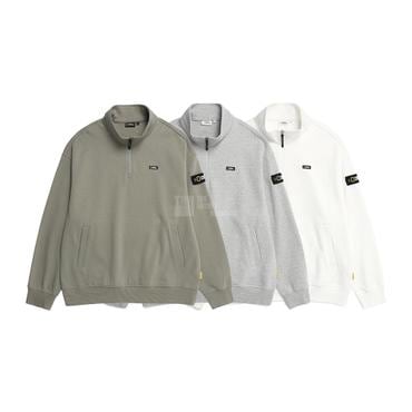 내셔널지오그래픽 세미 오버핏 하프 집업 맨투맨 티셔츠 N231MSW100