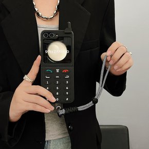 갤럭시 Z플립 6 5 4 3 케이스 레트로 디자인 손목 스트랩 포함