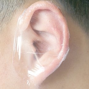 비닐 이어캡 귀마개 귀 일회용 염색 방수 귀비닐 대형 미용실 1p 스티커 귀보호 쌍